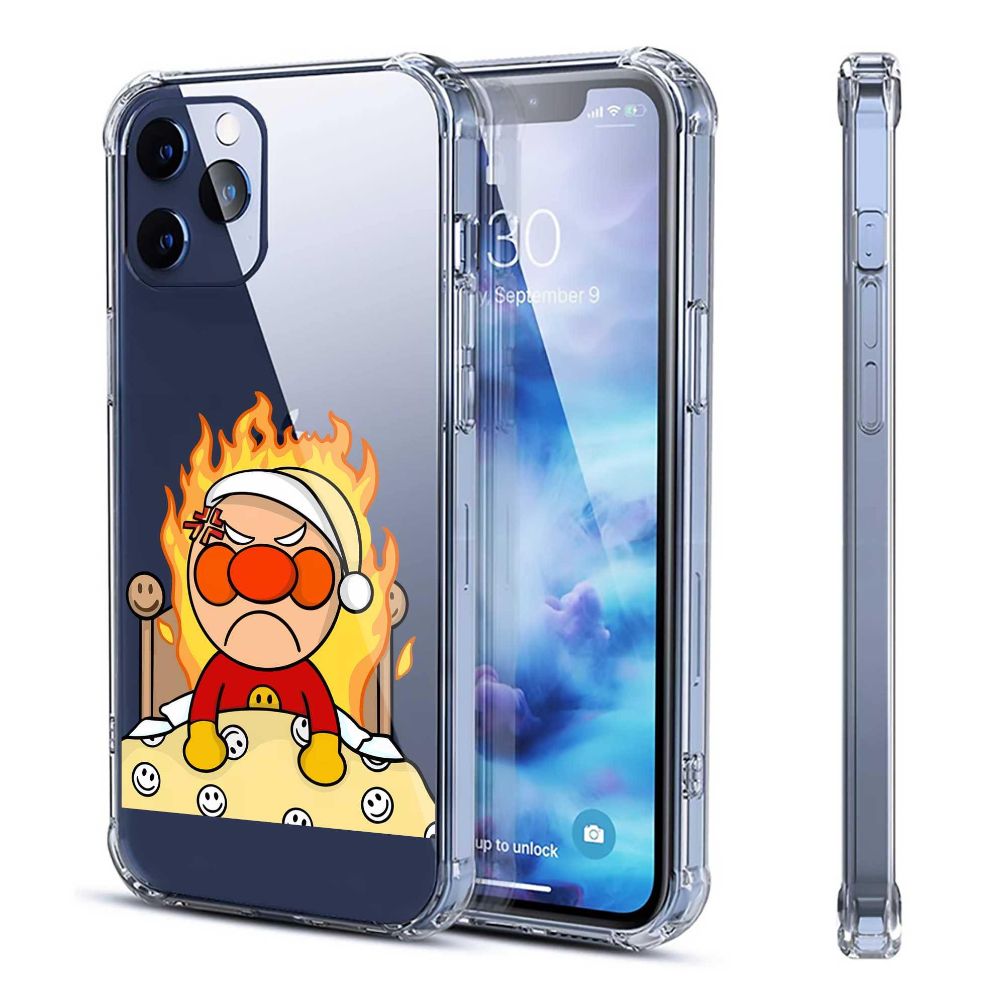 （画像用） アンパンマン Anpanman 【iPhone 12シリーズ対応】透明スマホケース（クリアソフトケース）